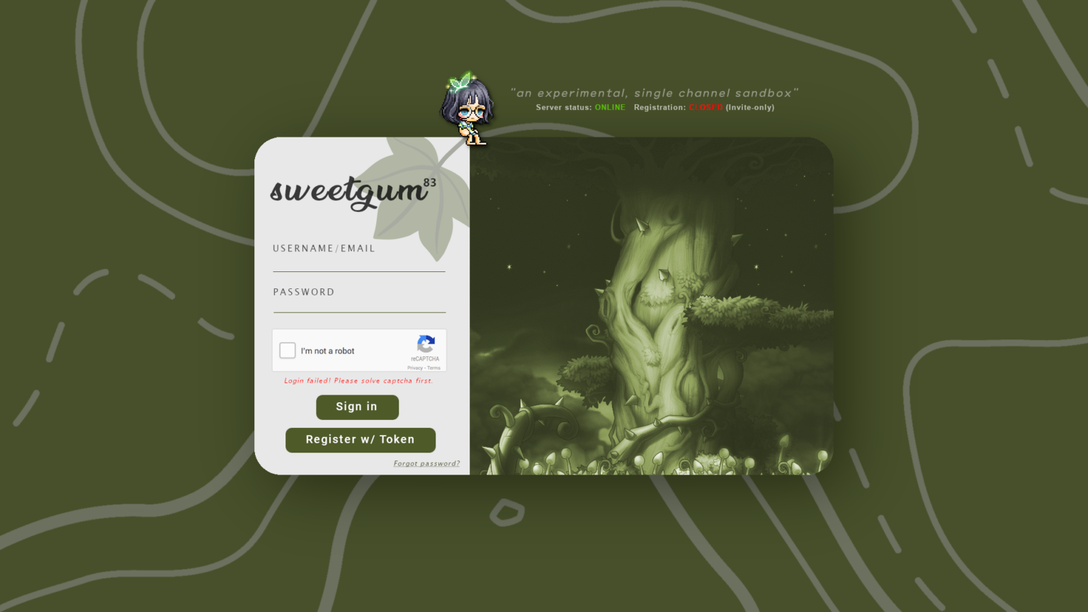 Sweetgum Registration Page